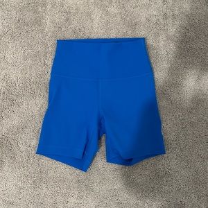 Blue Lululemon Biker Shorts